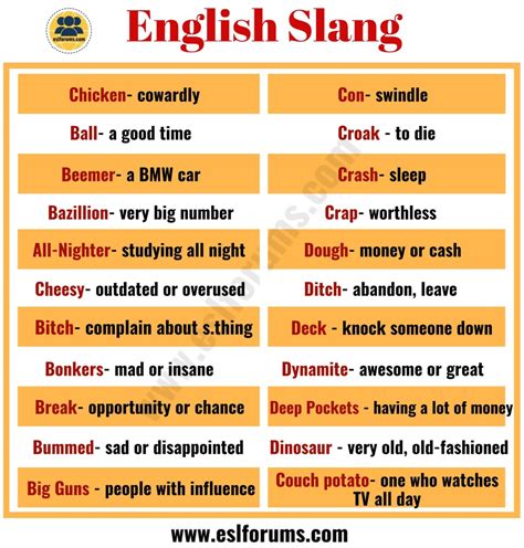 English Slang Words: 25 Examples and Definitions.
